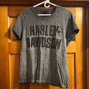 Harley-Davidson Gray and Black Logo Tee